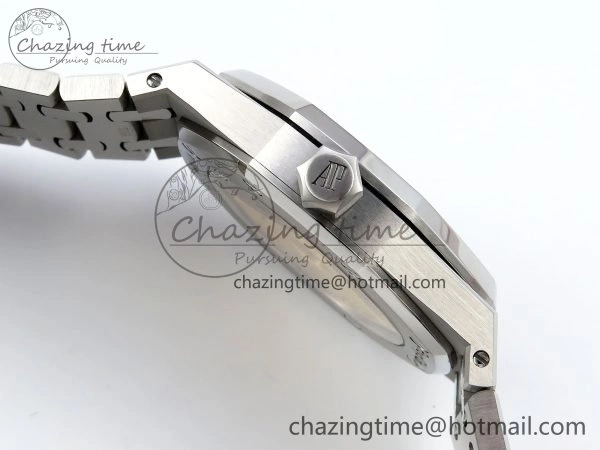 Royal Oak 37mm 15450 SS ZF 1:1 Best Edition Gray Textured Dial on SS Bracelet SA3120 Super Clone Contemporary 4443