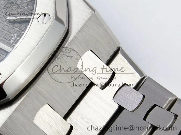 Royal Oak 37mm 15450 SS ZF 1:1 Best Edition Gray Textured Dial on SS Bracelet SA3120 Super Clone Contemporary 4443