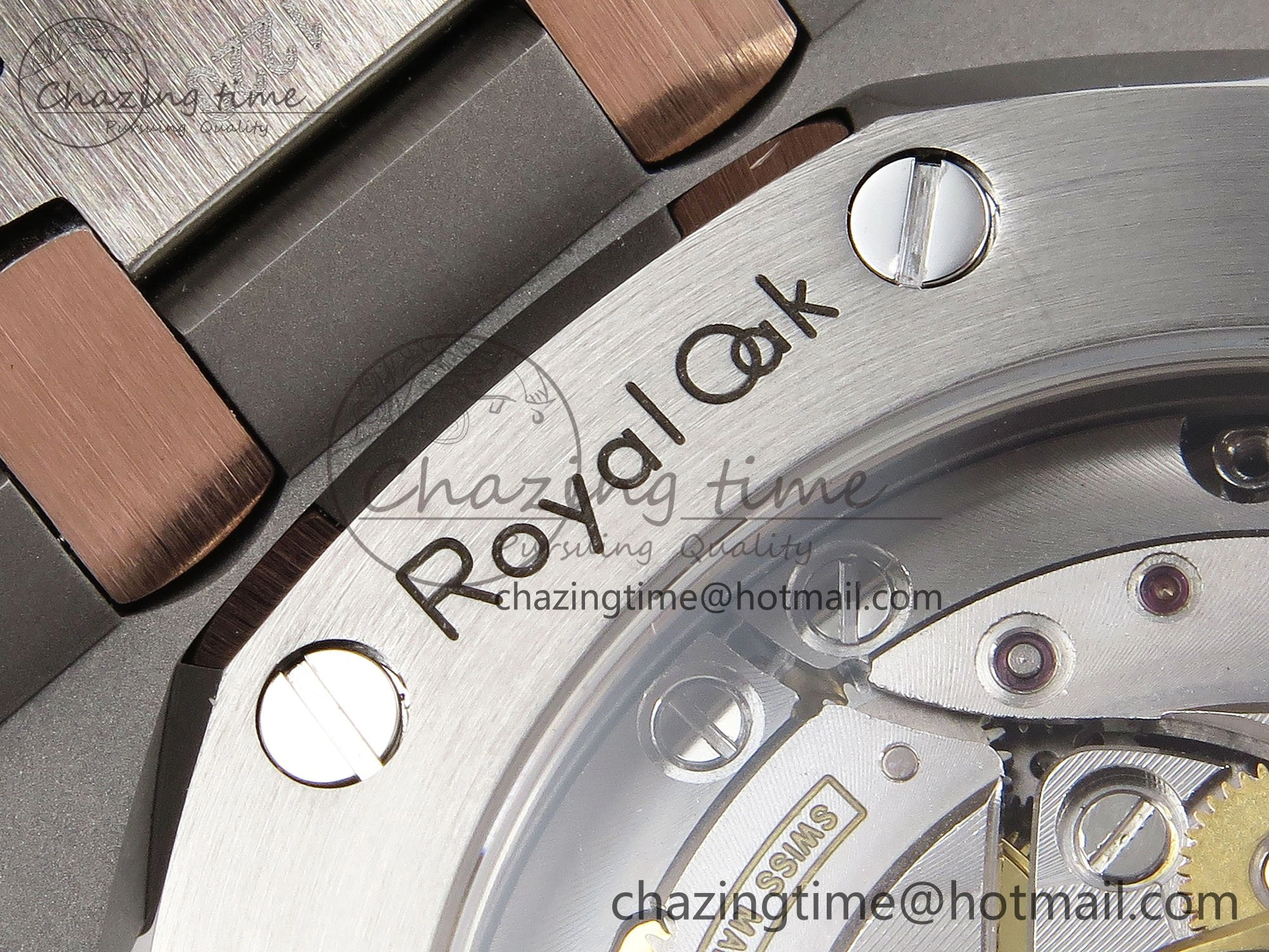 Royal Oak 37mm 15450 SS RG APSF 1:1 Best Edition White Textured Dial on SS RG Bracelet SA3120 Super Clone Vibrant 4458