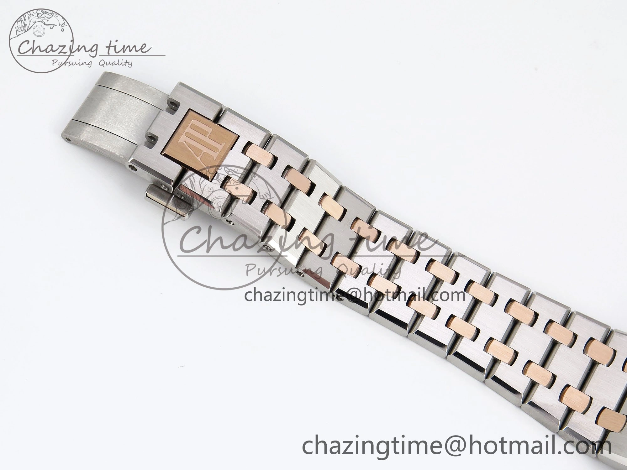 Royal Oak 37mm 15450 SS RG APSF 1:1 Best Edition White Textured Dial on SS RG Bracelet SA3120 Super Clone Vibrant 4458