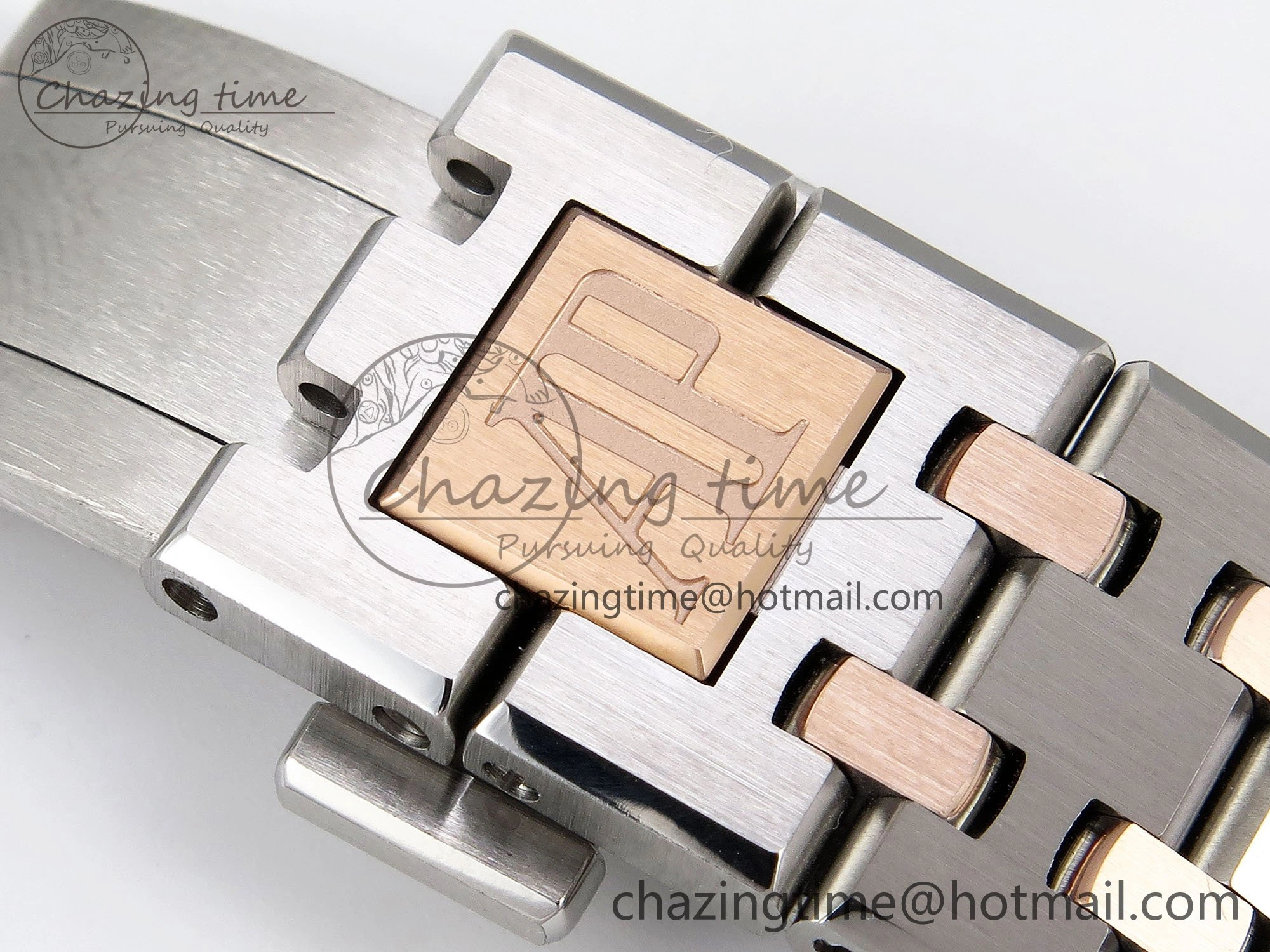 Royal Oak 37mm 15450 SS RG APSF 1:1 Best Edition White Textured Dial on SS RG Bracelet SA3120 Super Clone Vibrant 4458