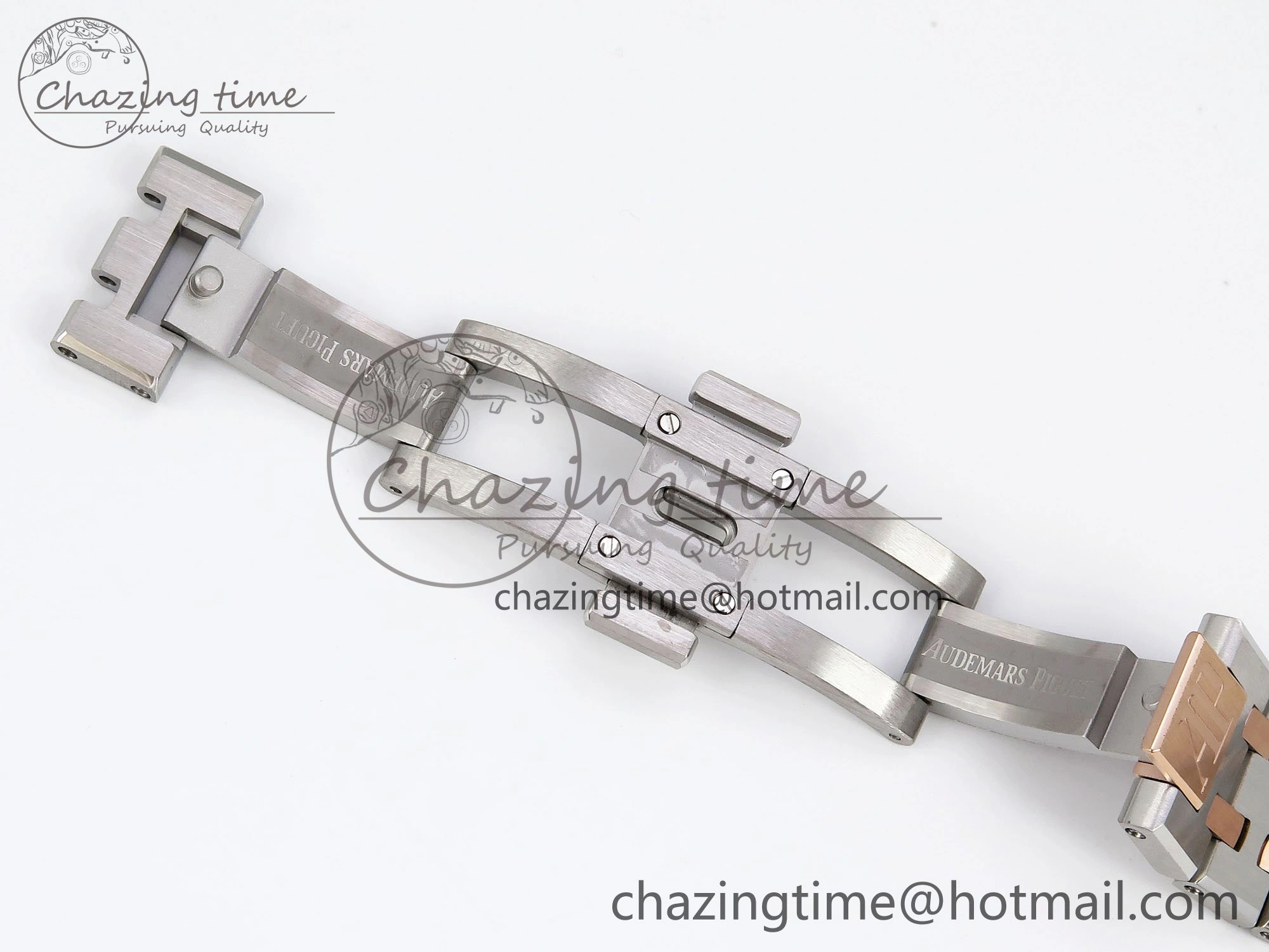Royal Oak 37mm 15450 SS RG APSF 1:1 Best Edition White Textured Dial on SS RG Bracelet SA3120 Super Clone Vibrant 4458