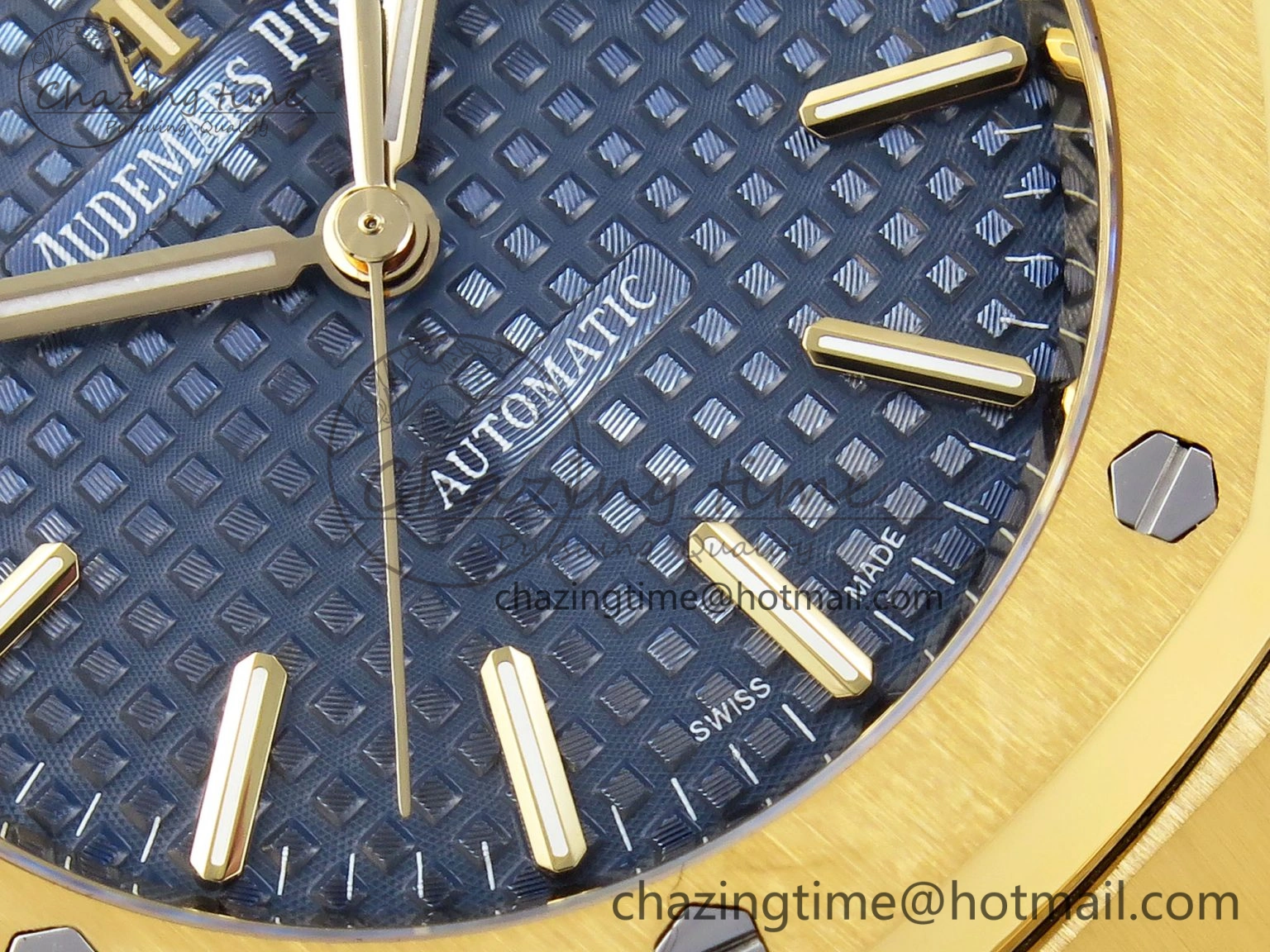 Packable Royal Oak 37mm 15450 YG IPF Best Edition Blue Dial on YG Bracelet SA3120 Super Clone 4564