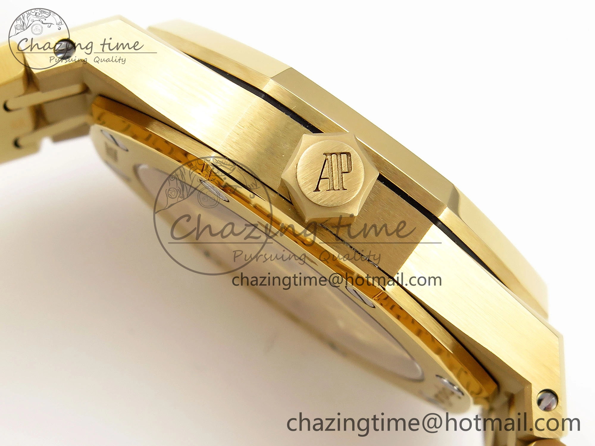 Packable Royal Oak 37mm 15450 YG IPF Best Edition Blue Dial on YG Bracelet SA3120 Super Clone 4564