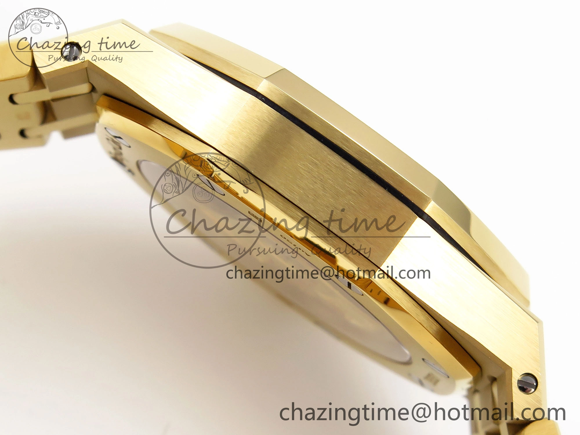 Packable Royal Oak 37mm 15450 YG IPF Best Edition Blue Dial on YG Bracelet SA3120 Super Clone 4564
