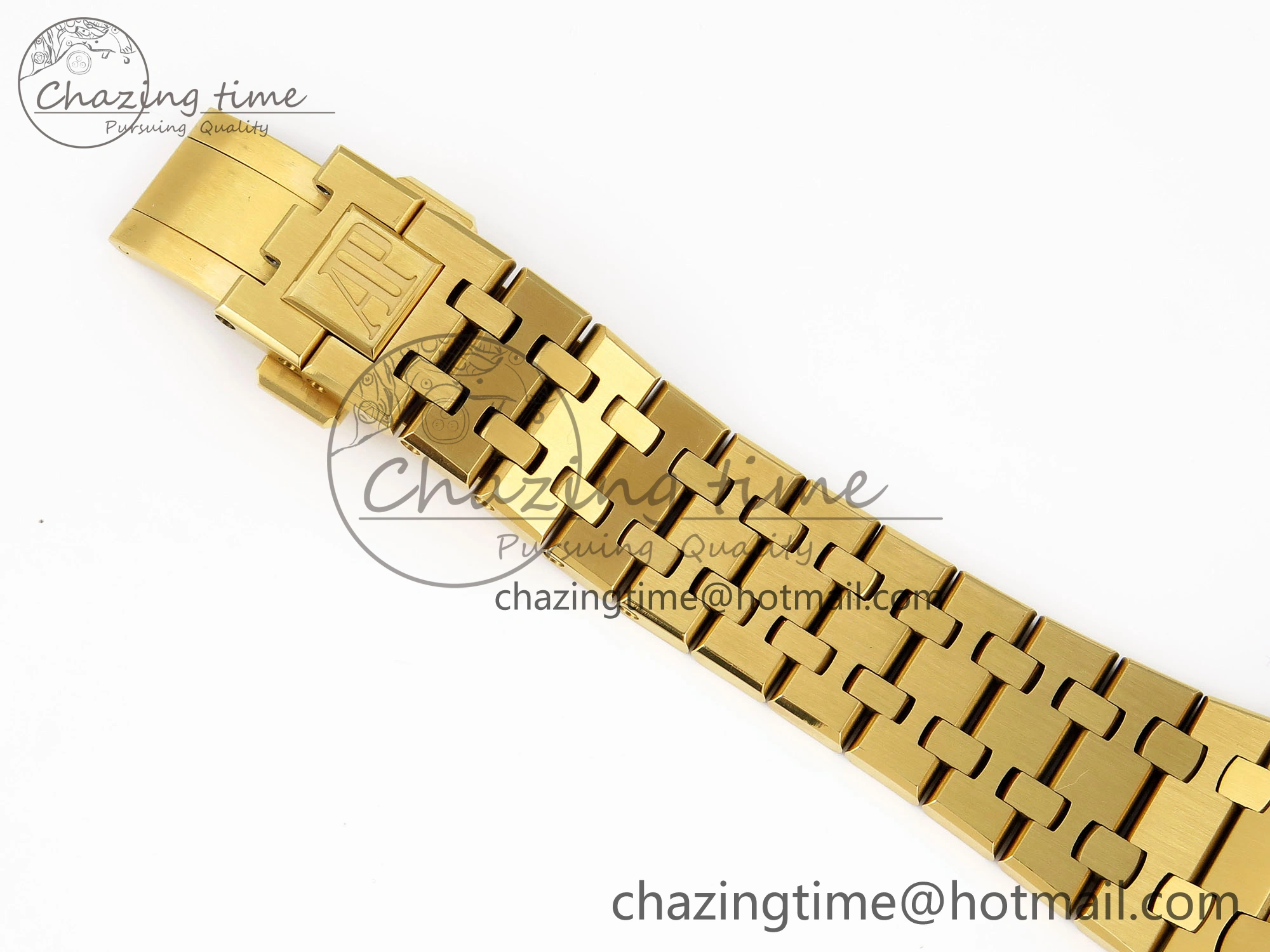 Royal Oak 37mm 15450 YG IPF Best Edition White Dial on YG Bracelet SA3120 Super Clone Casual 4566
