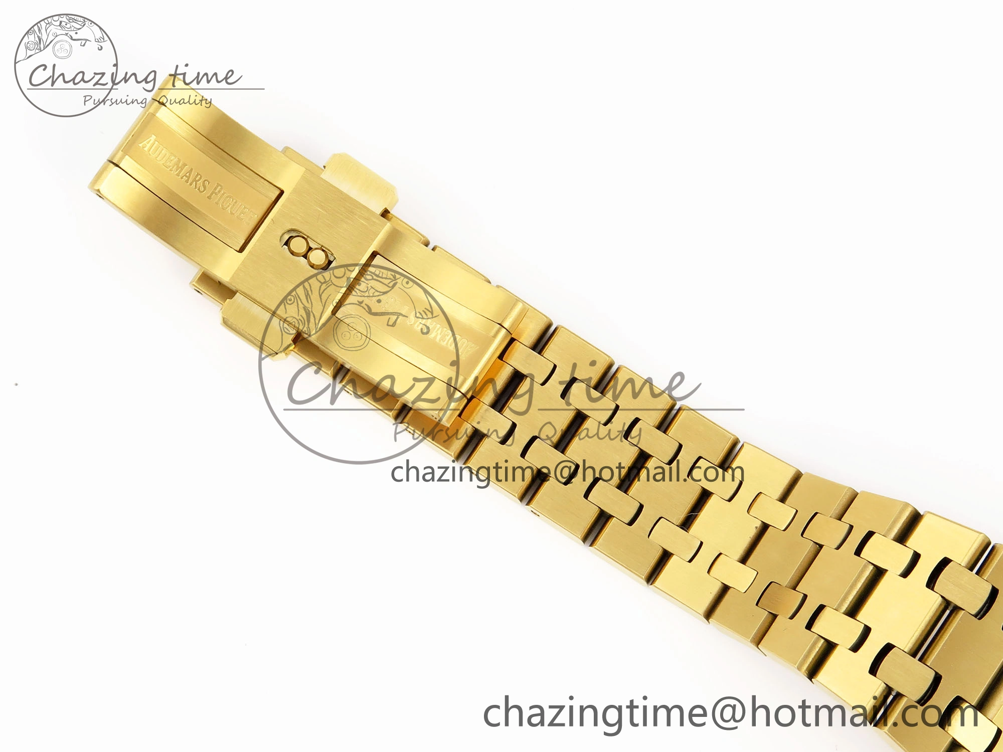 Royal Oak 37mm 15450 YG IPF Best Edition White Dial on YG Bracelet SA3120 Super Clone Casual 4566