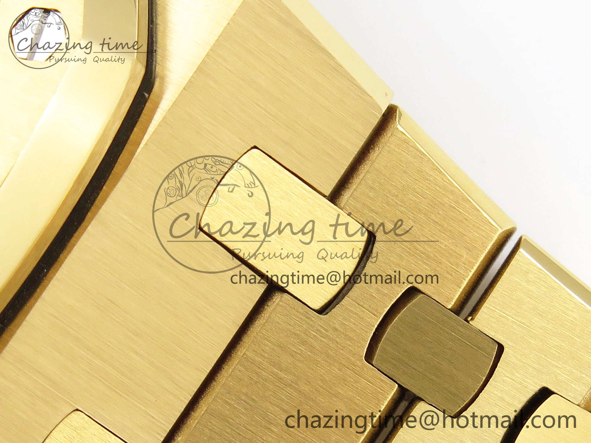 Royal Oak 37mm 15450 YG IPF Best Edition White Dial on YG Bracelet SA3120 Super Clone Casual 4566