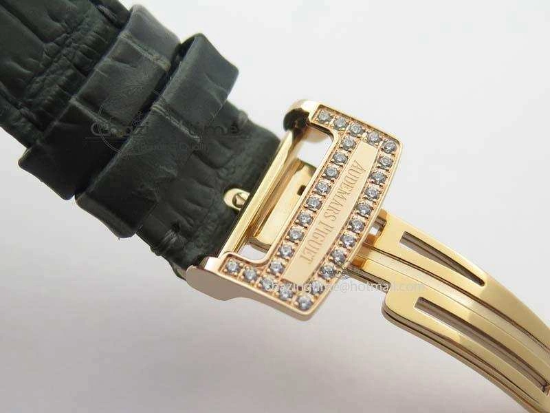 MoistureWicking Royal Oak 37mm 15452 RG Full Paved Diamonds JF 1:1 Best Edition Diamonds Dial On Leather Strap A 5031