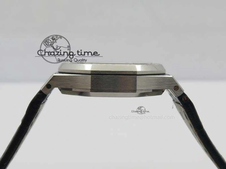 Sustainable Royal Oak 37mm 15452 SS Full Paved Diamonds JF 1:1 Best Edition Diamonds Dial On Leather Strap A 5032