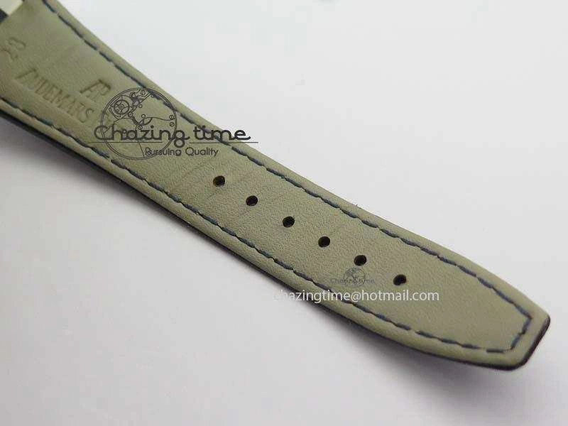 Sustainable Royal Oak 37mm 15452 SS Full Paved Diamonds JF 1:1 Best Edition Diamonds Dial On Leather Strap A 5032