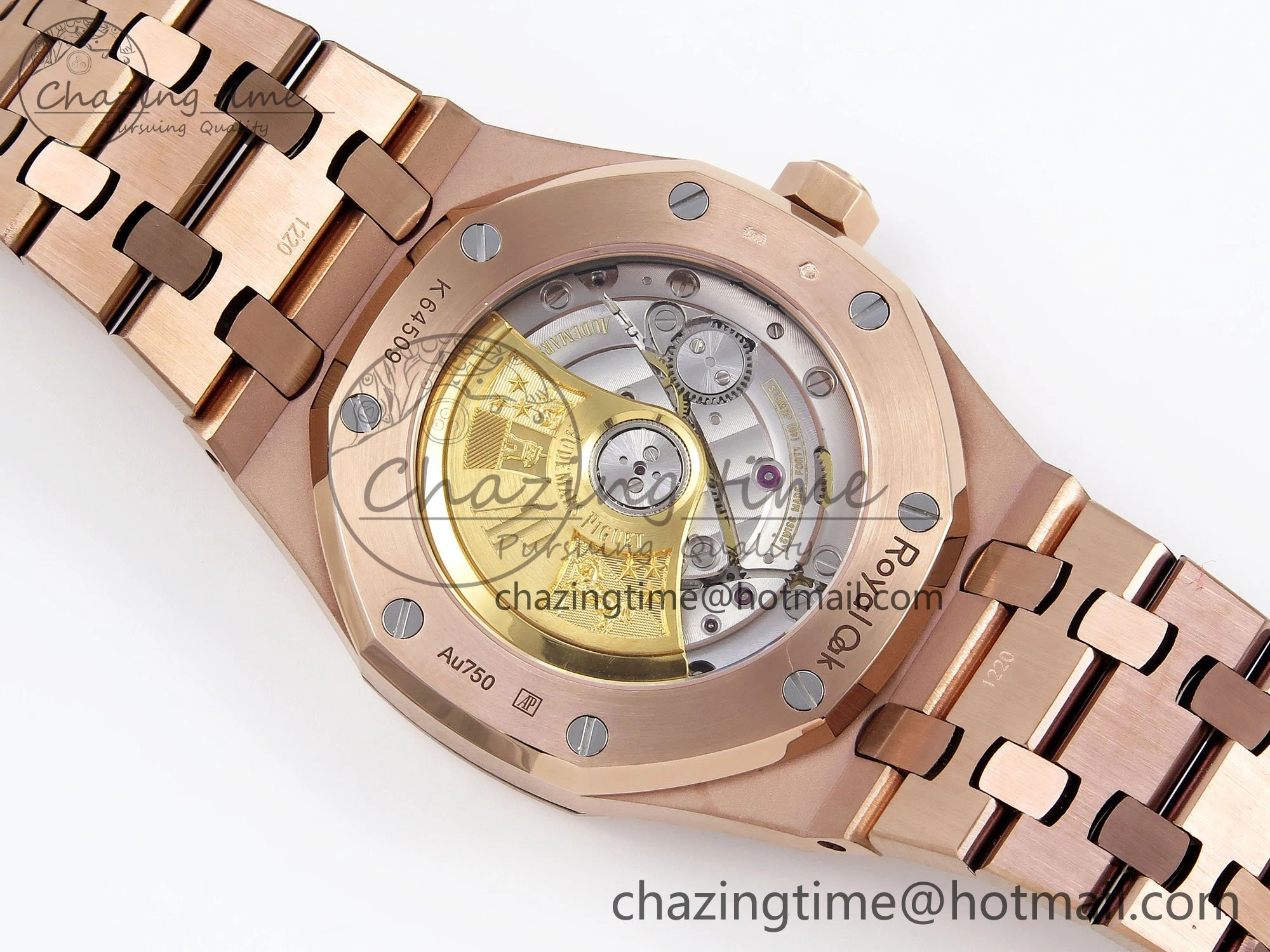 Cozy Royal Oak 37mm 15454 Frosted RG APSF 1:1 Best Edition RG Textured Dial on Frosted RG Bracelet SA3120 Super Clone 4462