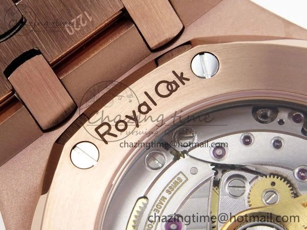 Cozy Royal Oak 37mm 15454 Frosted RG APSF 1:1 Best Edition RG Textured Dial on Frosted RG Bracelet SA3120 Super Clone 4462