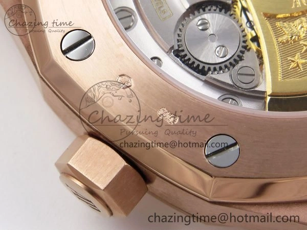 Cozy Royal Oak 37mm 15454 Frosted RG APSF 1:1 Best Edition RG Textured Dial on Frosted RG Bracelet SA3120 Super Clone 4462