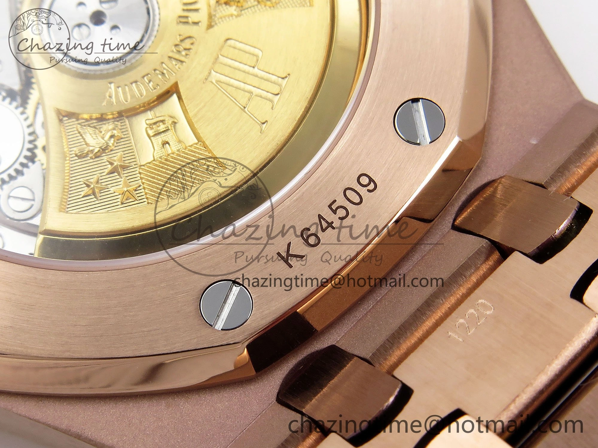 Cozy Royal Oak 37mm 15454 Frosted RG APSF 1:1 Best Edition RG Textured Dial on Frosted RG Bracelet SA3120 Super Clone 4462