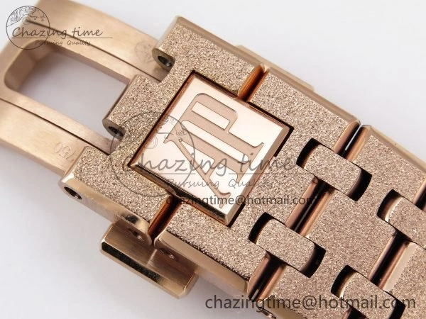 Cozy Royal Oak 37mm 15454 Frosted RG APSF 1:1 Best Edition RG Textured Dial on Frosted RG Bracelet SA3120 Super Clone 4462