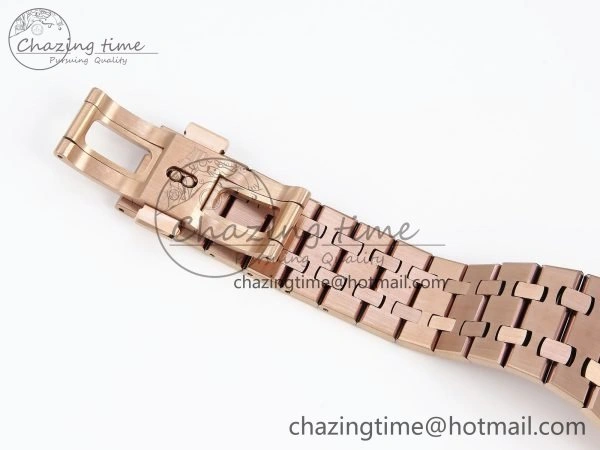 Cozy Royal Oak 37mm 15454 Frosted RG APSF 1:1 Best Edition RG Textured Dial on Frosted RG Bracelet SA3120 Super Clone 4462