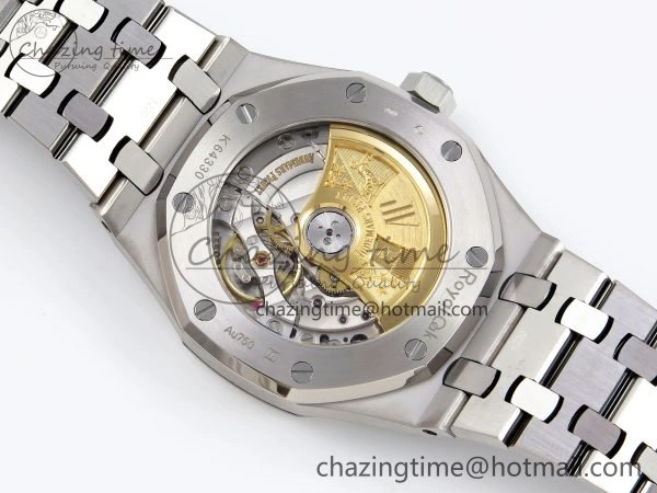 Soft Royal Oak 37mm 15454 Frosted SS APSF 1:1 Best Edition Black Textured Dial on Frosted SS Bracelet SA3120 Super Clone 4461