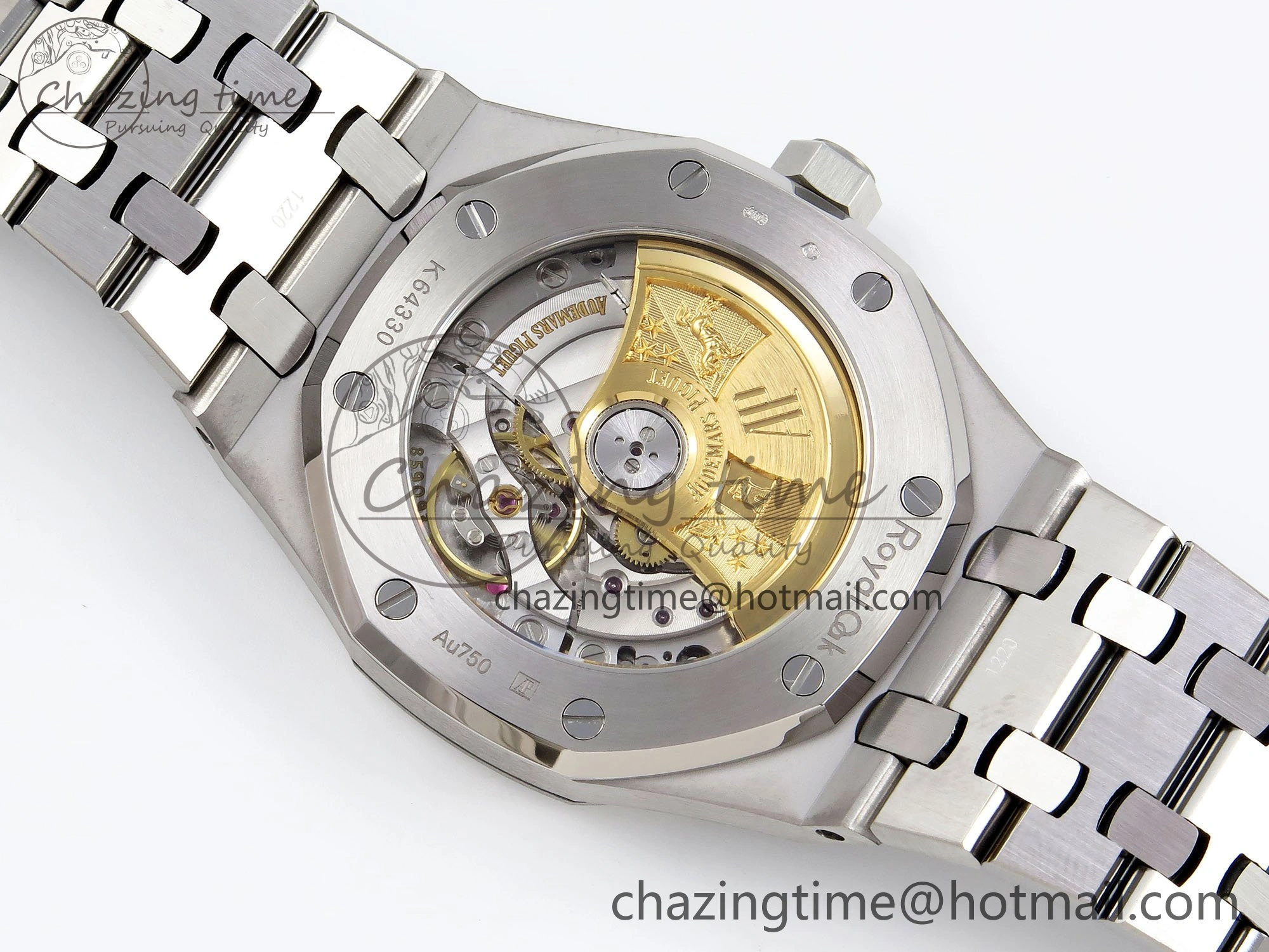 Soft Royal Oak 37mm 15454 Frosted SS APSF 1:1 Best Edition Black Textured Dial on Frosted SS Bracelet SA3120 Super Clone 4461