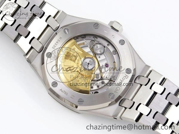 Soft Royal Oak 37mm 15454 Frosted SS APSF 1:1 Best Edition Black Textured Dial on Frosted SS Bracelet SA3120 Super Clone 4461