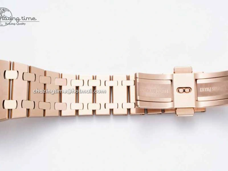 Royal Oak 39mm 15202 RG BF 1:1 Best Edition White Textured Dial on RG Bracelet A QuickDry 4576