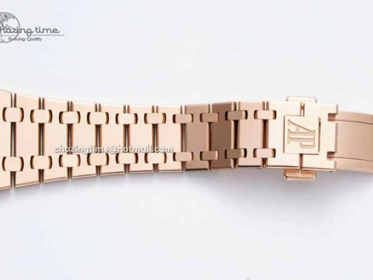 Royal Oak 39mm 15202 RG BF 1:1 Best Edition White Textured Dial on RG Bracelet A QuickDry 4576