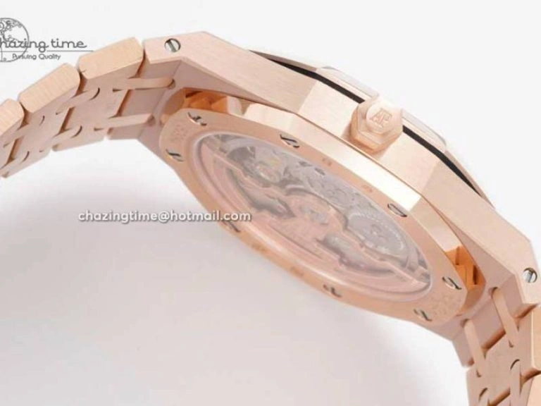 Royal Oak 39mm 15202 RG BF 1:1 Best Edition White Textured Dial on RG Bracelet A QuickDry 4576