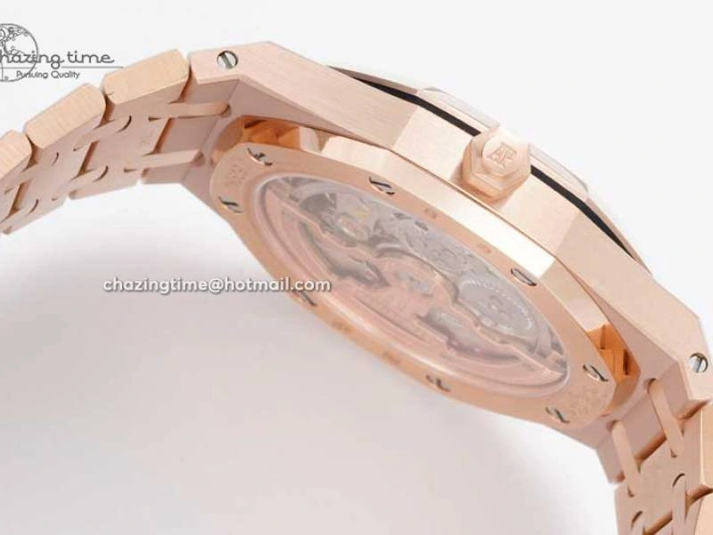 Royal Oak 39mm 15202 RG BF 1:1 Best Edition White Textured Dial on RG Bracelet A QuickDry 4576