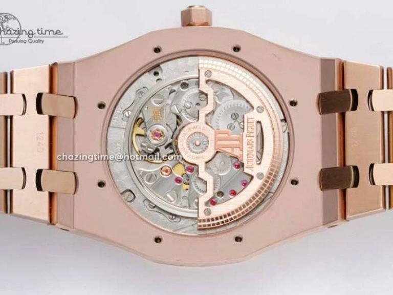 Royal Oak 39mm 15202 RG BF 1:1 Best Edition White Textured Dial on RG Bracelet A QuickDry 4576
