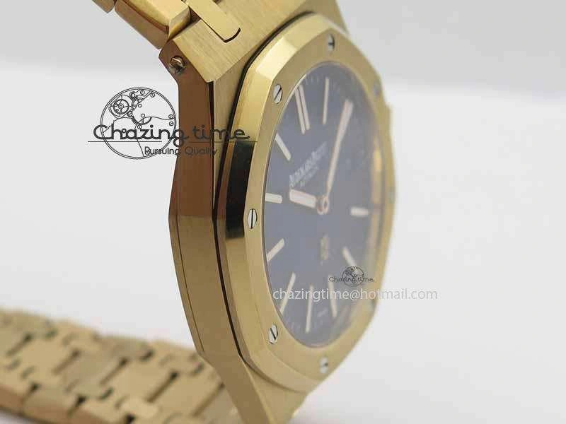 Stylish Royal Oak 39mm 15202 RG Blue Dial On RG Bracelet MIYOTA 5017