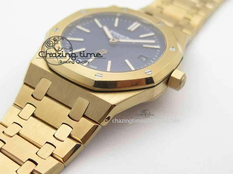 Stylish Royal Oak 39mm 15202 RG Blue Dial On RG Bracelet MIYOTA 5017