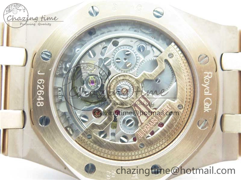 Royal Oak 39mm 15202 RG KZF 1:1 Best Edition Blue Textured Dial on RG Bracelet A Versatile 4845