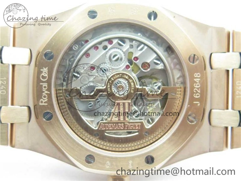 Royal Oak 39mm 15202 RG KZF 1:1 Best Edition Blue Textured Dial on RG Bracelet A Versatile 4845