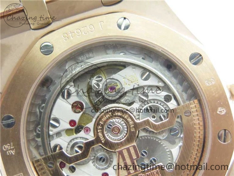 Royal Oak 39mm 15202 RG KZF 1:1 Best Edition Blue Textured Dial on RG Bracelet A Versatile 4845