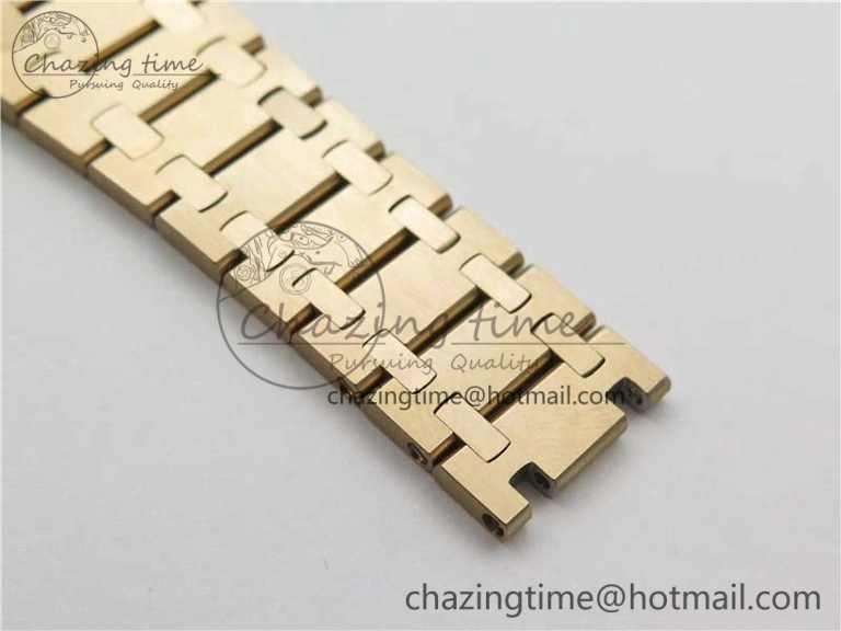 Royal Oak 39mm 15202 RG KZF 1:1 Best Edition Blue Textured Dial on RG Bracelet A Versatile 4845