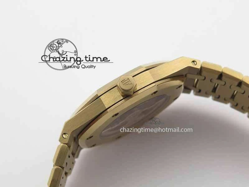 Breathable Royal Oak 39mm 15202 RG White Dial On RG Bracelet MIYOTA 5020