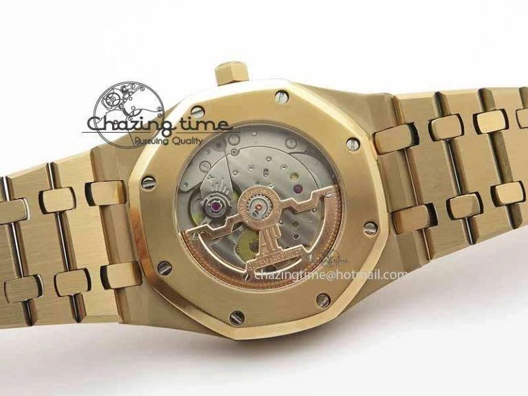 Breathable Royal Oak 39mm 15202 RG White Dial On RG Bracelet MIYOTA 5020