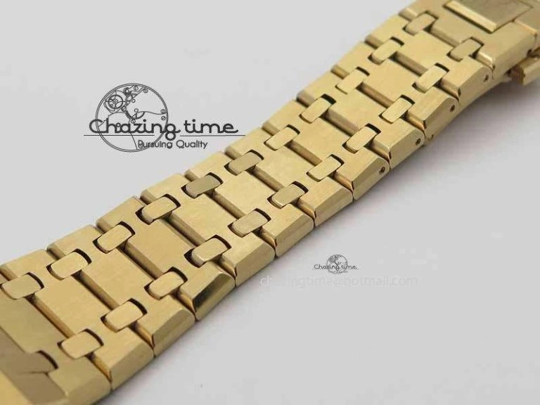 Breathable Royal Oak 39mm 15202 RG White Dial On RG Bracelet MIYOTA 5020