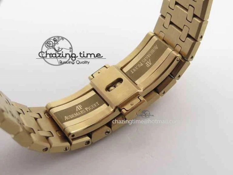 Breathable Royal Oak 39mm 15202 RG White Dial On RG Bracelet MIYOTA 5020