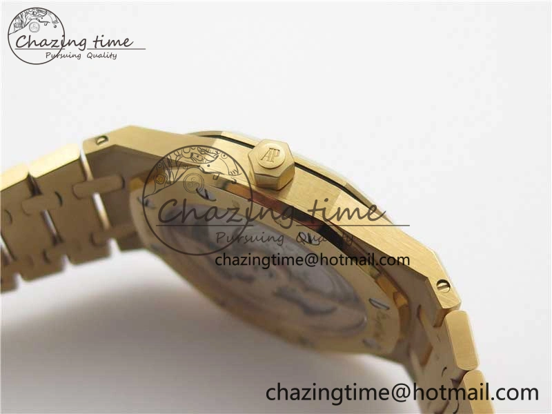 Royal Oak 39mm 15202 RG ZF 1:1 Best Edition Blue Textured Dial on RG Bracelet A Efficient 4815