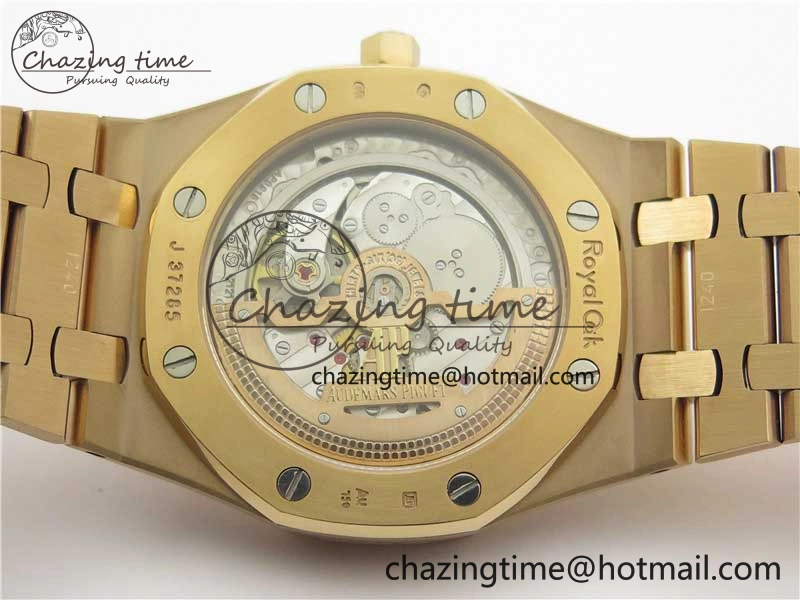 Royal Oak 39mm 15202 RG ZF 1:1 Best Edition Blue Textured Dial on RG Bracelet A Efficient 4815