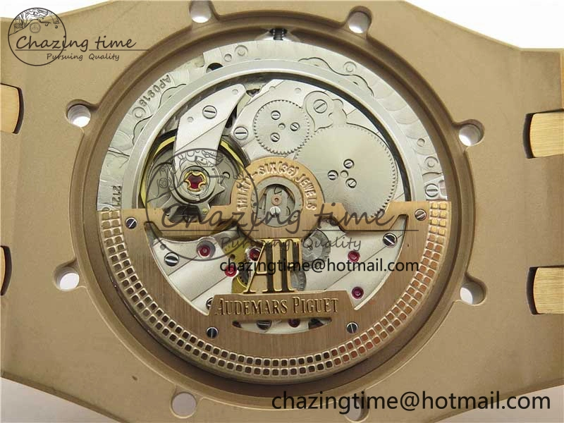 Royal Oak 39mm 15202 RG ZF 1:1 Best Edition Blue Textured Dial on RG Bracelet A Efficient 4815