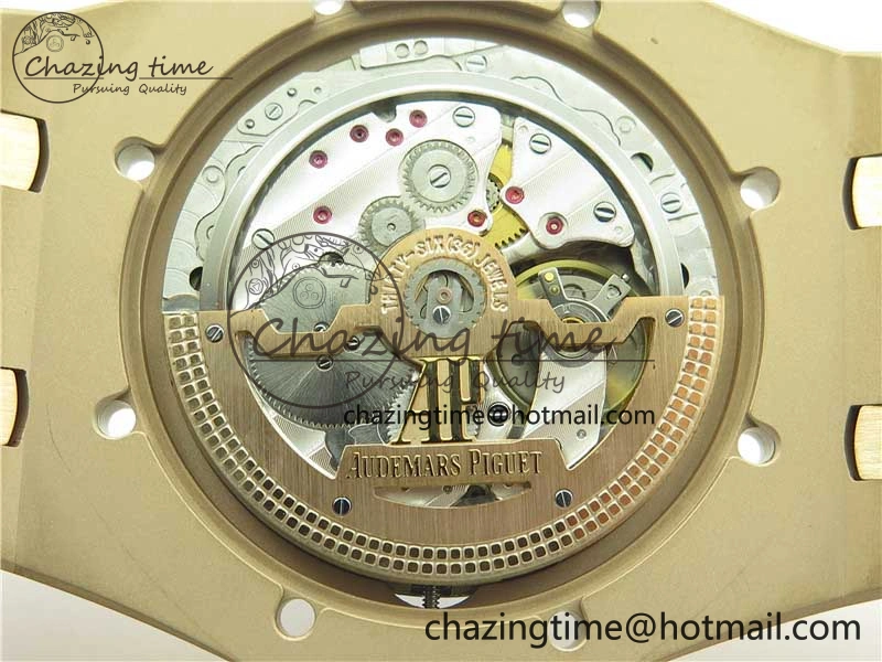 Royal Oak 39mm 15202 RG ZF 1:1 Best Edition Blue Textured Dial on RG Bracelet A Efficient 4815