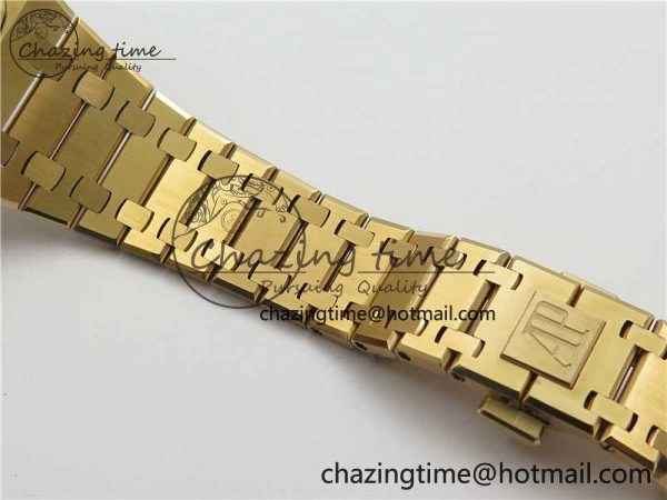 Royal Oak 39mm 15202 RG ZF 1:1 Best Edition Blue Textured Dial on RG Bracelet A Efficient 4815