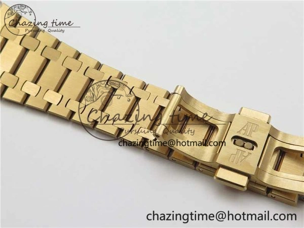 Royal Oak 39mm 15202 RG ZF 1:1 Best Edition Blue Textured Dial on RG Bracelet A Efficient 4815