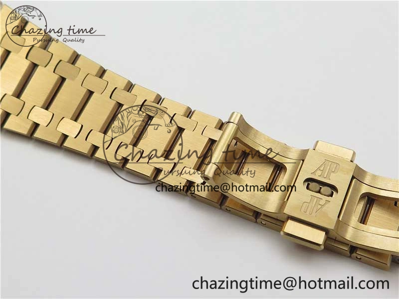 Royal Oak 39mm 15202 RG ZF 1:1 Best Edition Blue Textured Dial on RG Bracelet A Efficient 4815
