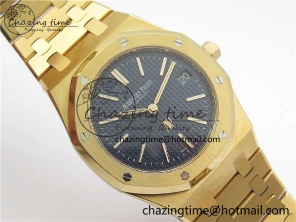 Royal Oak 39mm 15202 RG ZF 1:1 Best Edition Blue Textured Dial on RG Bracelet A Efficient 4815