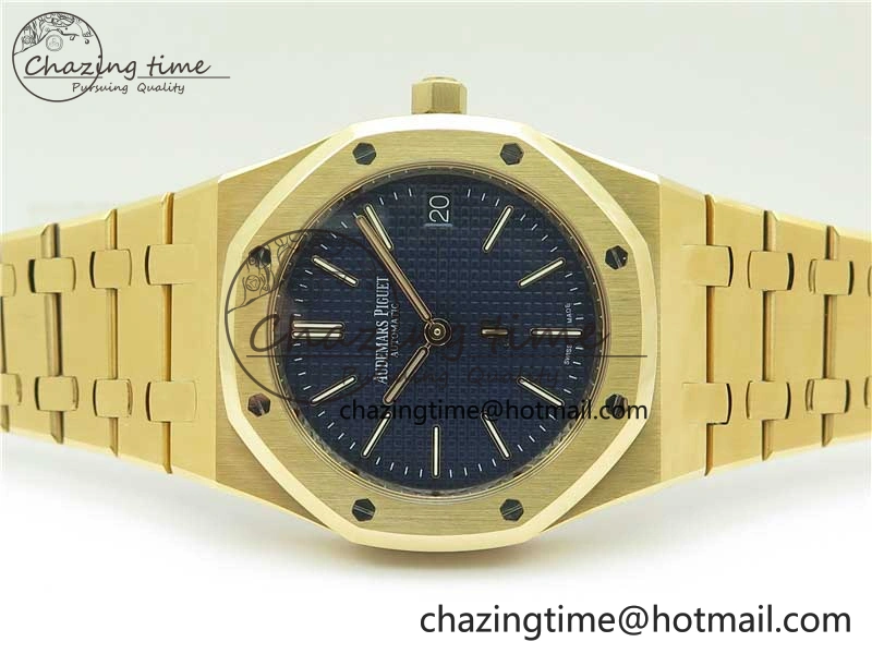 Royal Oak 39mm 15202 RG ZF 1:1 Best Edition Blue Textured Dial on RG Bracelet A Efficient 4815