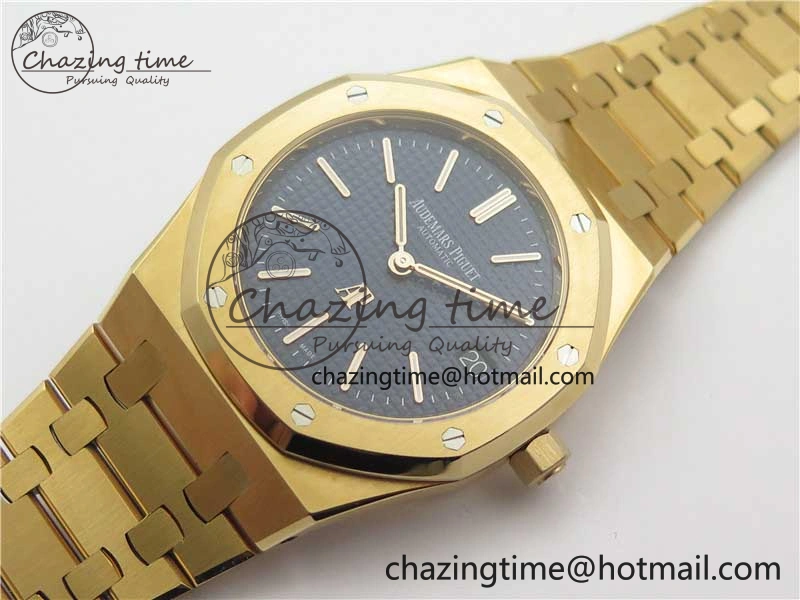 Royal Oak 39mm 15202 RG ZF 1:1 Best Edition Blue Textured Dial on RG Bracelet A Efficient 4815