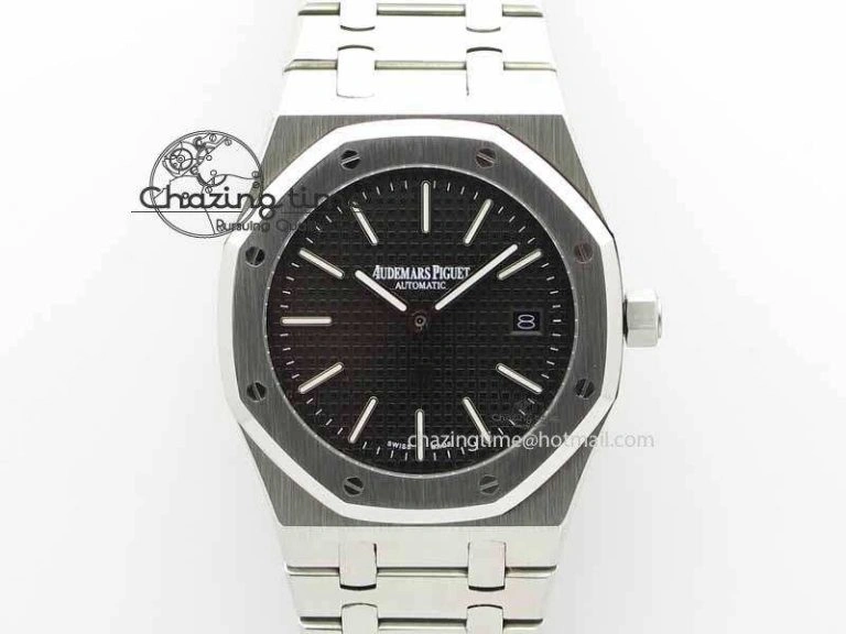 FastDry Royal Oak 39mm 15202 SS Black Dial On SS Bracelet MIYOTA 5009